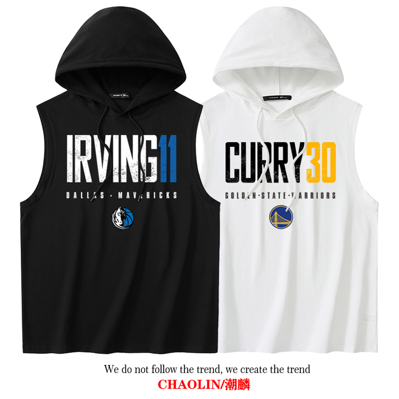 Owen, Kobe, Harden, Alexander Basketball Training Uniform, Hooded Vest, Sleeveless T-Shirt, Pure Cotton Curry Jersey