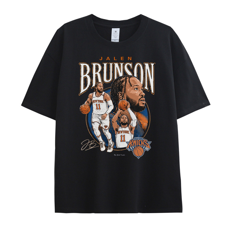 Original Knicks New York Kings Brunson No. 11 Printed T-Shirt Short-Sleeved Basketball Casual Sports Training Original Knicks New York Kings Brunson No. 11 Printed T-Shirt Short-Sleeved Basketball Casual Sports Training