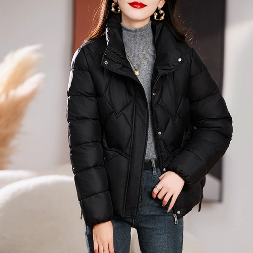 Короткий пуховик с пухом, куртка, увеличенная толщина, по фигуре, в корейском стиле