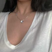 Net red butterfly necklace spring and summer pendant collarbone shiny silver Joker gold and silver Korean version does not fade neck chain summer