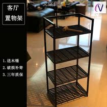 Kitchen shelf floor-to-floor toilet multi-level shelf dormitory storage rack bathroom storage rack living room storage artifact
