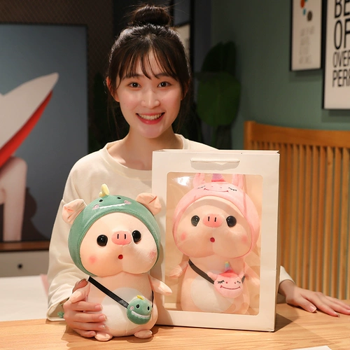 Милая плюшевая игрушка, тряпичная кукла, оберег на день рождения, свинья, подсолнух