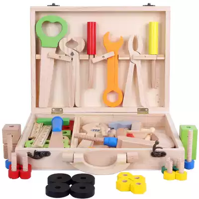 Kindergarten children's woodworking tool set Carpenter Daquan diy material handmade course Woodworking class making toys