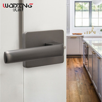 Woding bathroom keyless single tongue door lock Indoor bedroom toilet door Bathroom three-lever lock Bathroom door handle
