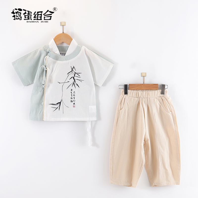 Boy Han Young Young Young Young Master dress Summer thin children Tang Chinese style baby's age dress