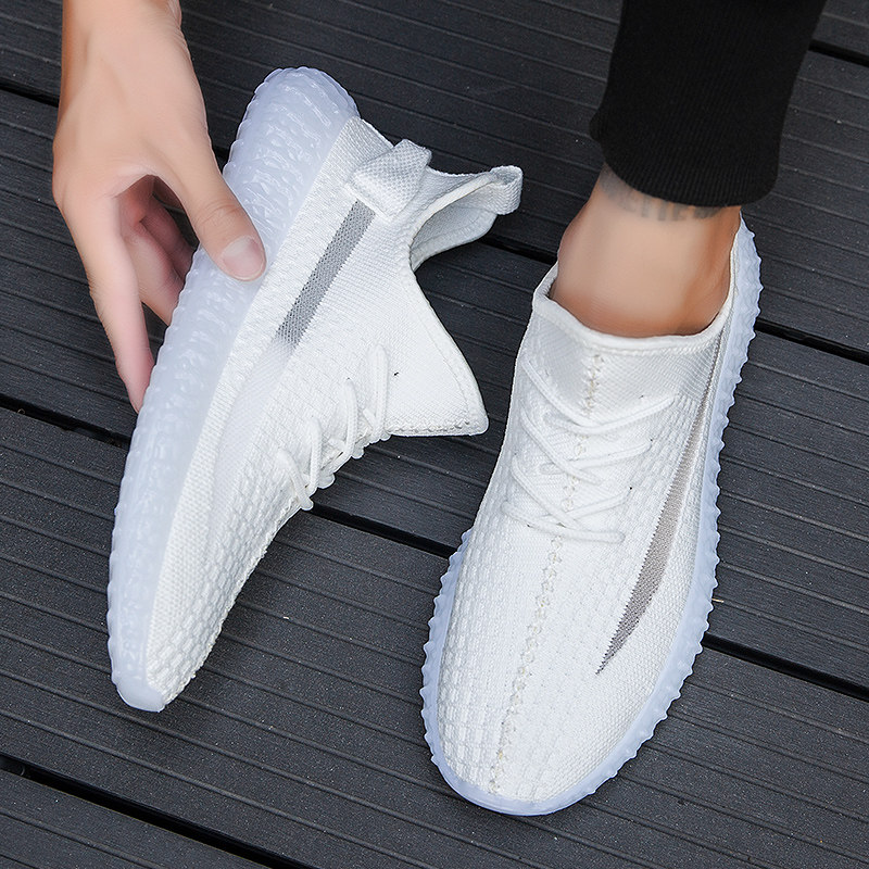 Men's shoes summer coconut official website 350 full sky white middle school students sports teen breathable