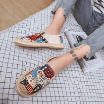 2021 new summer old Beijing canvas shoes overshoes personality Lefu shoes Bean shoes Northeast guy fast red man