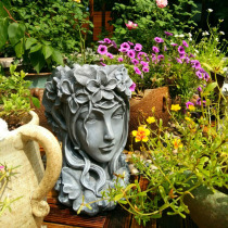 Goddess head flower pot Large succulents large diameter creative Nordic Venus statue garden decoration