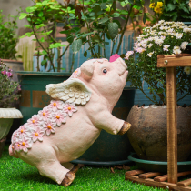 Creative courtyard Personality piggy large flower pot Garden fleshy flower decoration ornaments Balcony jewelry