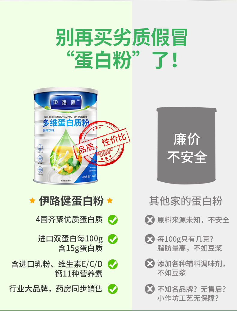 【双蛋白！】伊路健蛋白营养粉350g