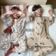 Children's pajamas spring and autumn thin split leg sleeping bag
