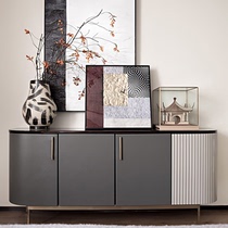 New Chinese mask cabinet modern simple solid wood seal tableside cabinet door Zen locker