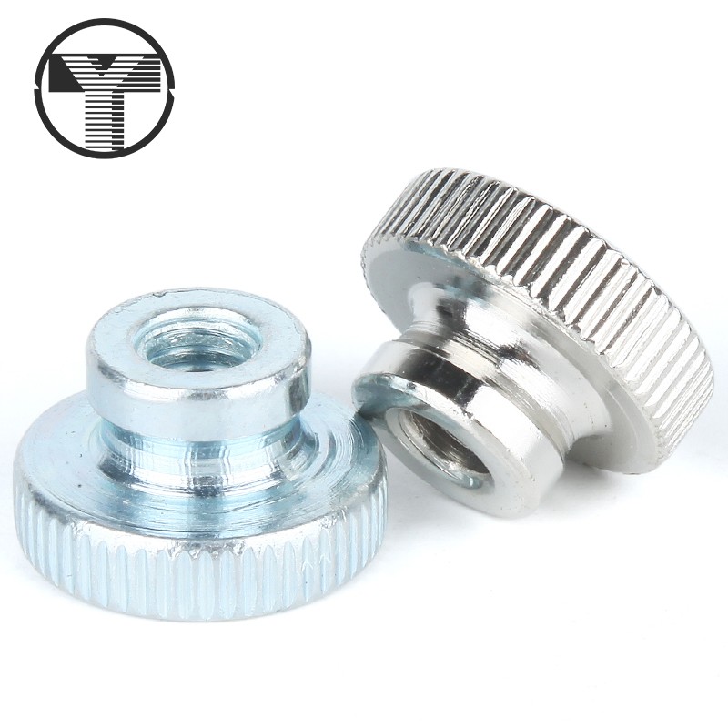 Nickel plated galvanized rollaway nut hand screw nut GB806 high head hobbing screw cap M3M4M5M6M8M10