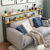 Custom sofa rear shelving home living room leaning against wall multilayer long bar table headboard containing floor Xuanguan narrow shelf
