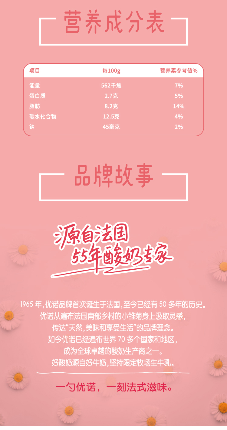 哈根达斯姐妹品牌 法国 优诺 白桃味低温果粒酸奶 12杯 图7