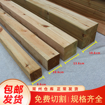 Anticorrosive wood columns outdoor courtyard grape racks flower racks pavilions solid wood camphor pine wood square beams and columns can be customized