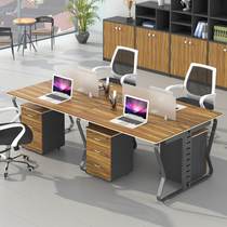 Office staff office table and chair combination 4 people 6 people simple modern computer desk work screen staff Station
