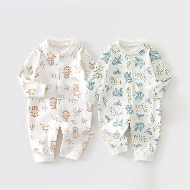 Cotton Baby Jumpsuit, Autumn Clothing for Newborns, Soft and Skin-Friendly Pajamas for Boys and Girls, All-Season Romper — 1