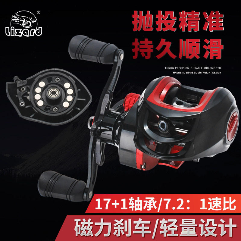 Cemreo Dragon Black Red Water Drop Wheel Soft Smooth Road Subround Violent Beating Black Fine Micro-Matter Raft Rod Wheel Horse Mouth Teething Fishing Wheel