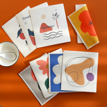 Wood pulp cotton rag kitchen special absorption without washing dishwashing dishes without oil easy to clean oil and wash dishes for oil