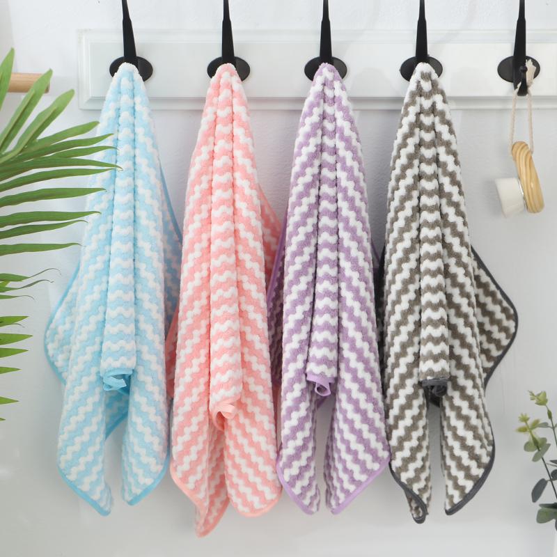 Multi-style coral fleece towel Soft water absorption is not easy to lose hair Coral fleece face towel