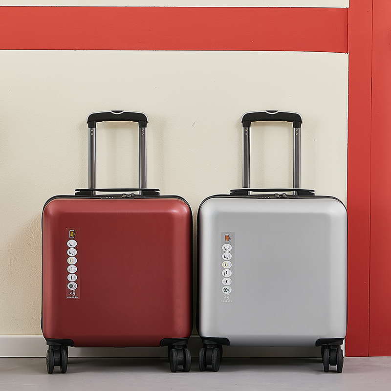 Business suitcase 18 inch male password suitcase boarding case female 20 inch solid color small light universal wheel trolley case