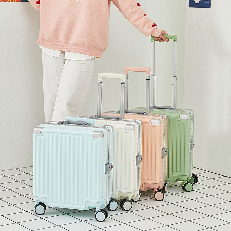 Luggage female small sturdy and durable niche design 18-inch luggage male 20 high-value boarding case aluminum frame