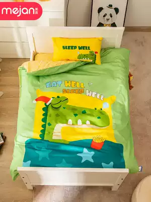 Kindergarten quilt three-piece cotton summer nap quilt cover Baby into the garden children's bedding quilt six-piece set