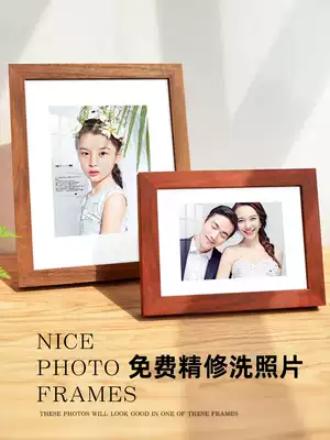 American pure solid wood black walnut photo frame setting and washing photos made of wall original wood color exquisite wooden ornaments