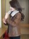 Leather jacket women's 2025 autumn and winter new temperament retro commuter big fur collar short velvet jacket casual top