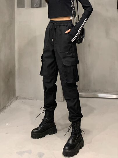 Overalls for women in autumn and winter plus velvet 2025 new high-waisted American retro leggings straight-leg sports and leisure assault pants