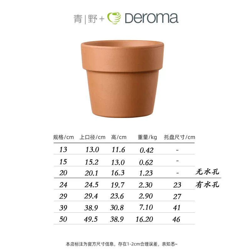 DEROMA Международная глиняная горшок succulent цветы зеленый растение пол Flooring Балкон красный глиняный горшок домашний садоводство цветочный горшок