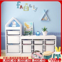 Baby Toy Containing Rack Kindergarten Home Large Capacity Children Storage Finishing Rack Solid Wood Shelve Containing Cabinet