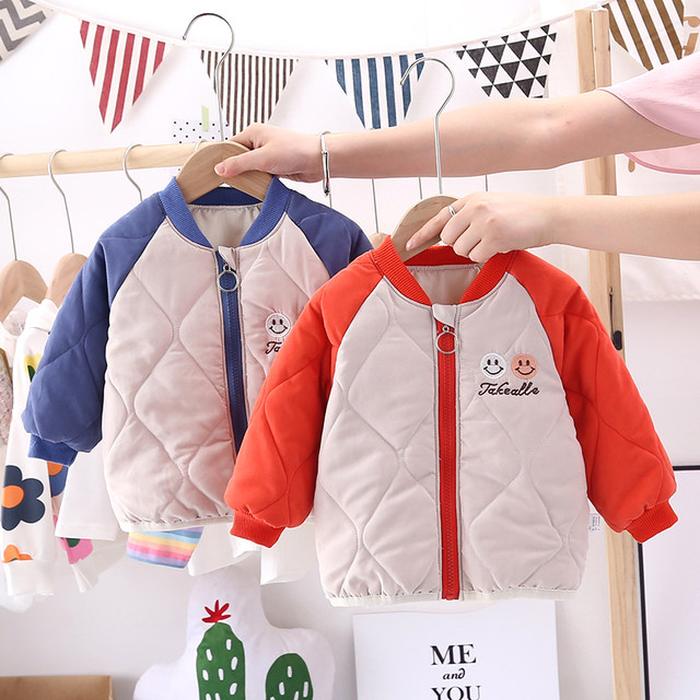 Baby cotton clothes autumn and winter coat foreign style children's cotton clothes inner bile quilted men and women children's tide baby cotton jacket thickened