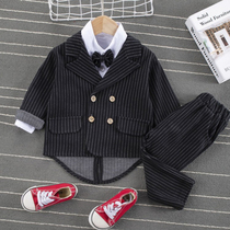 Boy suit suit 1 handsome 2 British 3 stripes 4 years old baby spring and autumn dress casual foreign style childrens suit