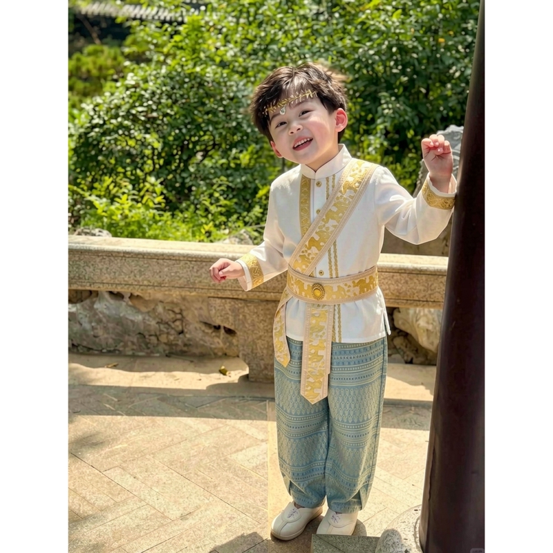 Children's Ethnic Minority Clothing Dai Dance Costumes Performance Costumes Spring and Autumn Yunnan Boys' Xishuangbanna Performance Costumes