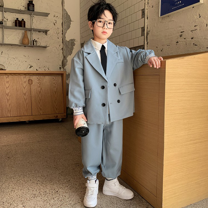 Boy suit Boy Korean casual Korean spring and autumn handsome spring coat Children's suit Men's small suit suit