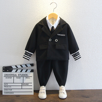 Boy suit suit spring and autumn male baby year old British dress child Spring casual three-piece Childrens suit