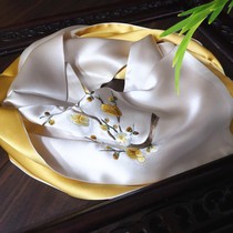 Silk scarf female spring and autumn Joker embroidered Cheongsam shawl outside middle-aged mother embroidered mulberry silk silk scarf