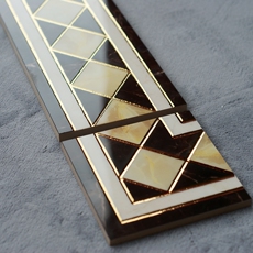 Бордюр 客厅瓷砖收边线瓷砖踢脚线 背景墙边框线 微晶波导线抛晶砖波打线