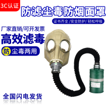 Gas Mask Fire Escape Spray Paint Chemical Industry Military-industrial Biochemical Benzene Hydrogen Sulfide Formaldehyde Protective Mask Full Face Head Cover