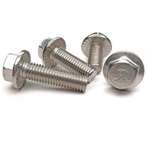 304 stainless steel flange face Outer hexagonal bolt with cushion anti-slip screw M5M6M8M10M12 * 16-20-60mm