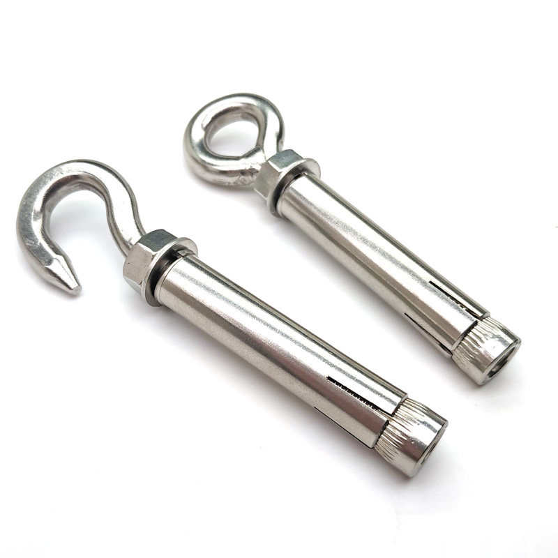 304 stainless steel fluffy hook with hook expansion screw ceiling fan hook hanger iron hook M6M8M10M12m