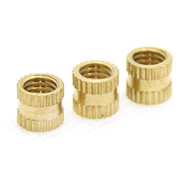 Injection moulded copper nut copper inlaid piece copper hob nut copper embedded parts double pass M2M3M4M6
