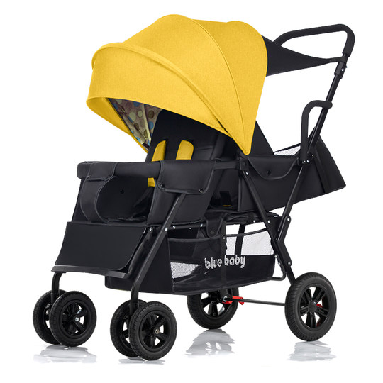 Baby twin stroller can be detached for 0-7 years old