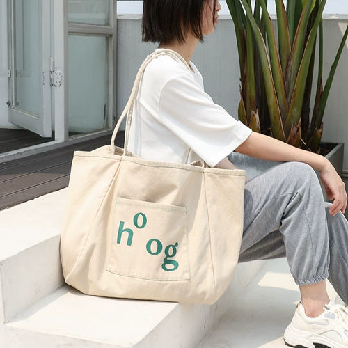 Шоппер, вместительная и большая сумка на одно плечо, тканевый мешок для отдыха, 2021 года, Южная Корея