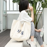 Шоппер, вместительная и большая сумка на одно плечо, тканевый мешок для отдыха, 2021 года, Южная Корея