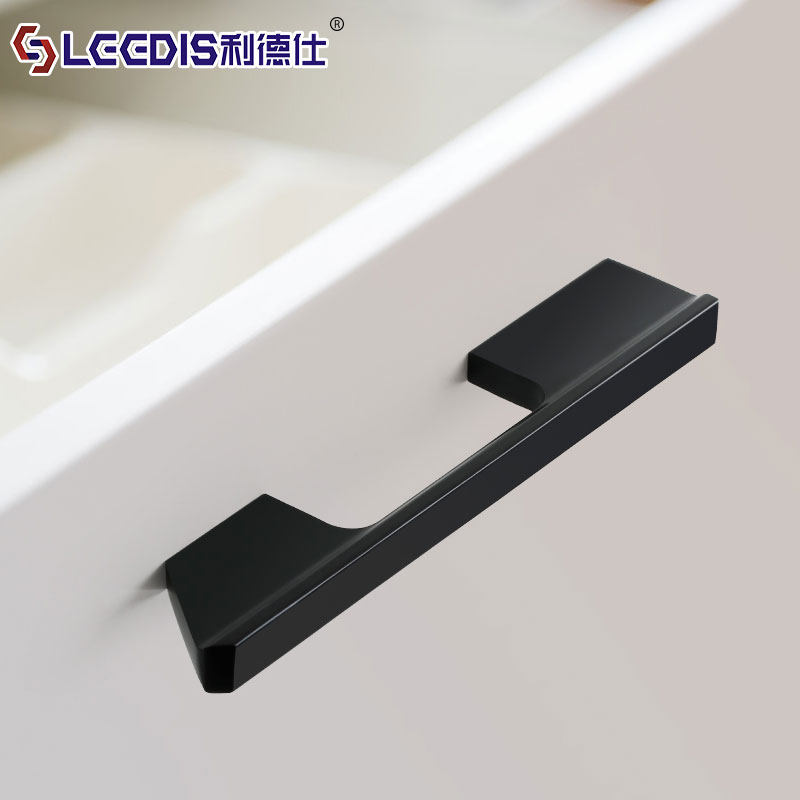 Lides Modern Minimalist Drawer Cabinet Handle American-Style Black Cabinet Door Handle Nordic Light Luxury Wardrobe Door Handle