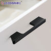 Lides Modern Minimalist Drawer Cabinet Handle American-Style Black Cabinet Door Handle Nordic Light Luxury Wardrobe Door Handle