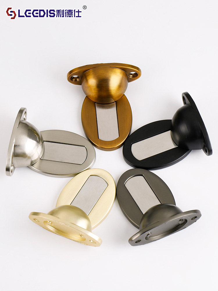 Lides Invisible Floor-Mounted Strong Magnetic Door Stopper for Bathroom, Door Bumper, Floor-Mounted Silent Anti-Collision Door Stop, Door Top Wall Mount